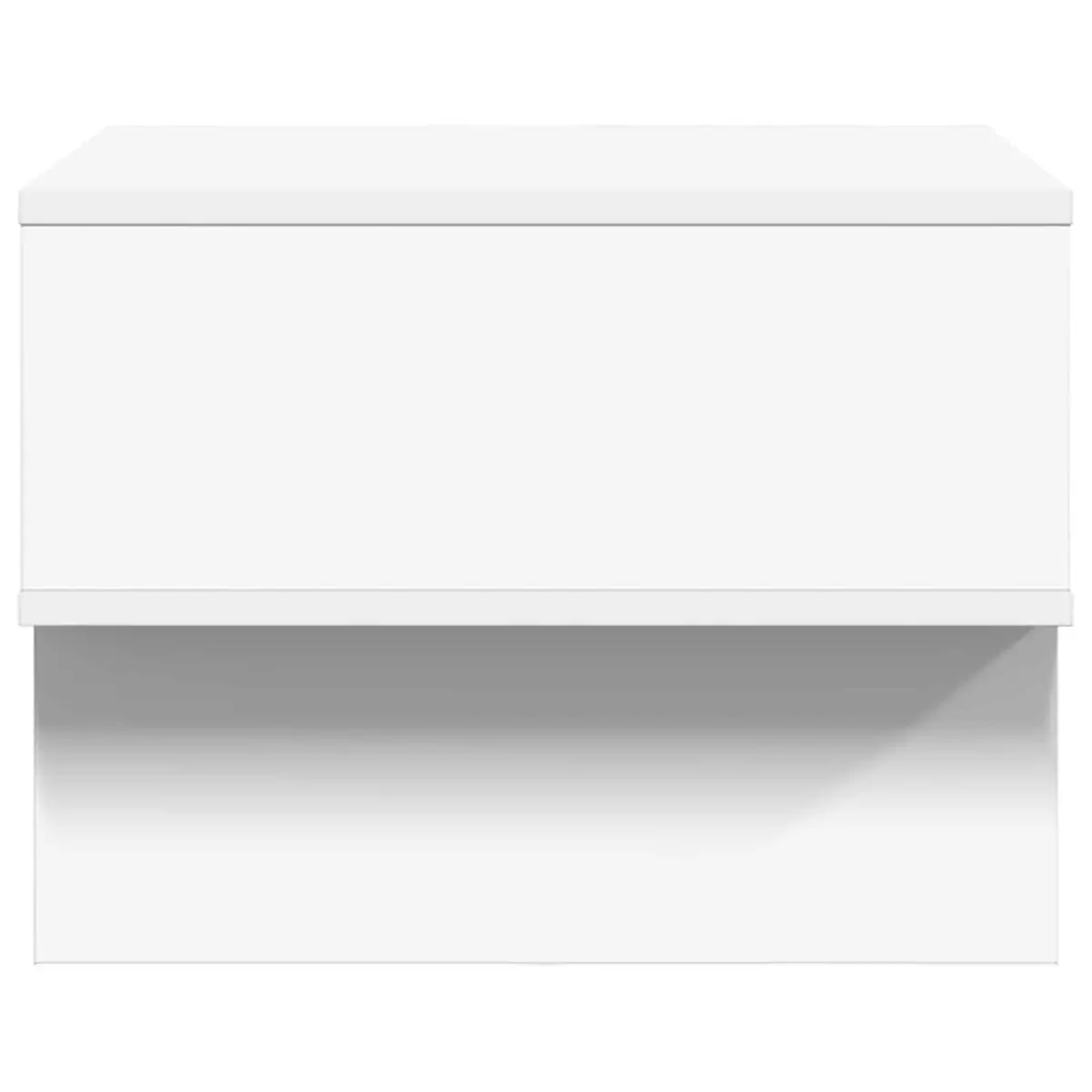 White Coffee Table 48 x 46 x 35 cm Modern Living Room Accent Furniture Engineered Wood Integrated Storage Shelves