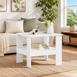 White Coffee Table: Enhance Your Living Room 57x55x45cm