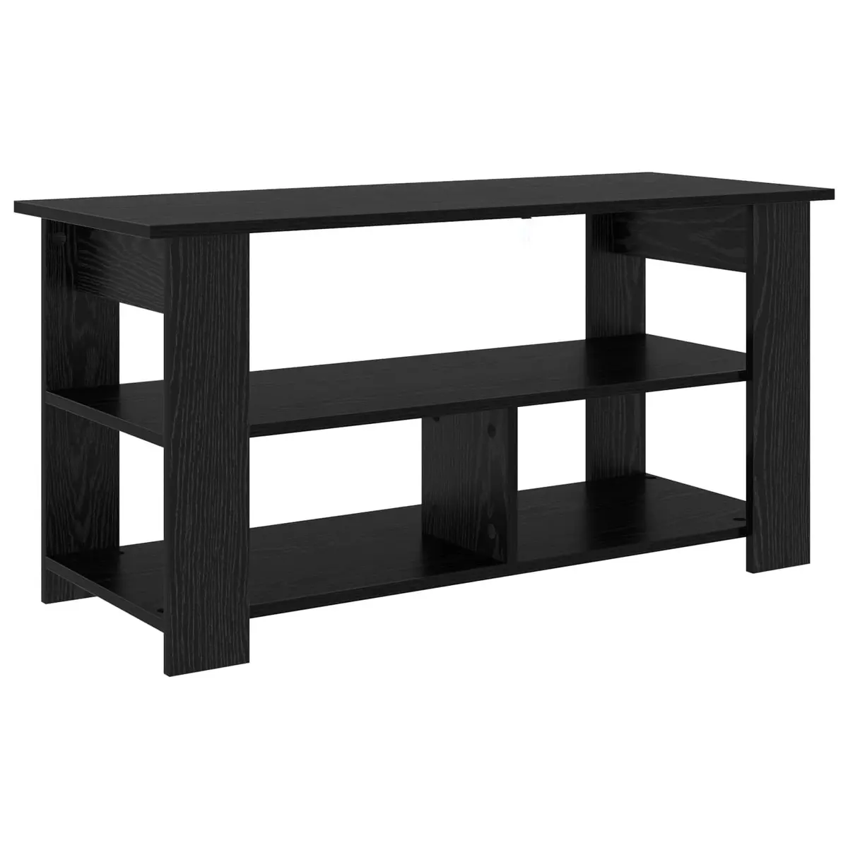TV Stand Black Oak Modern Living Room Media Console Storage Unit 100x40x50cm