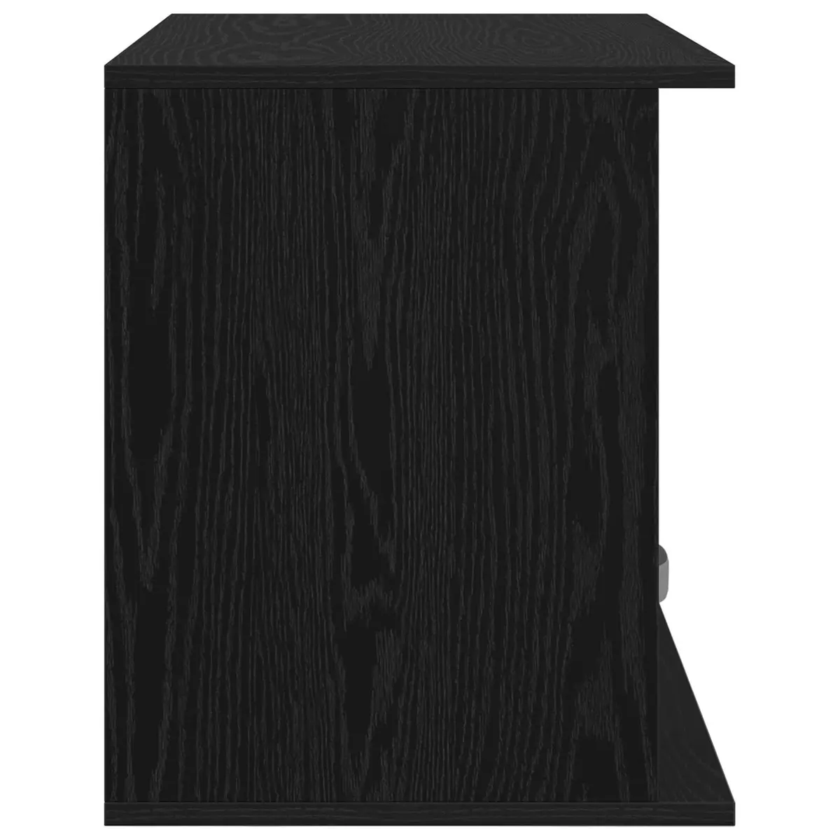 TV Stand with Drawer Black Oak Modern Living Room Storage Unit 79x40x48cm