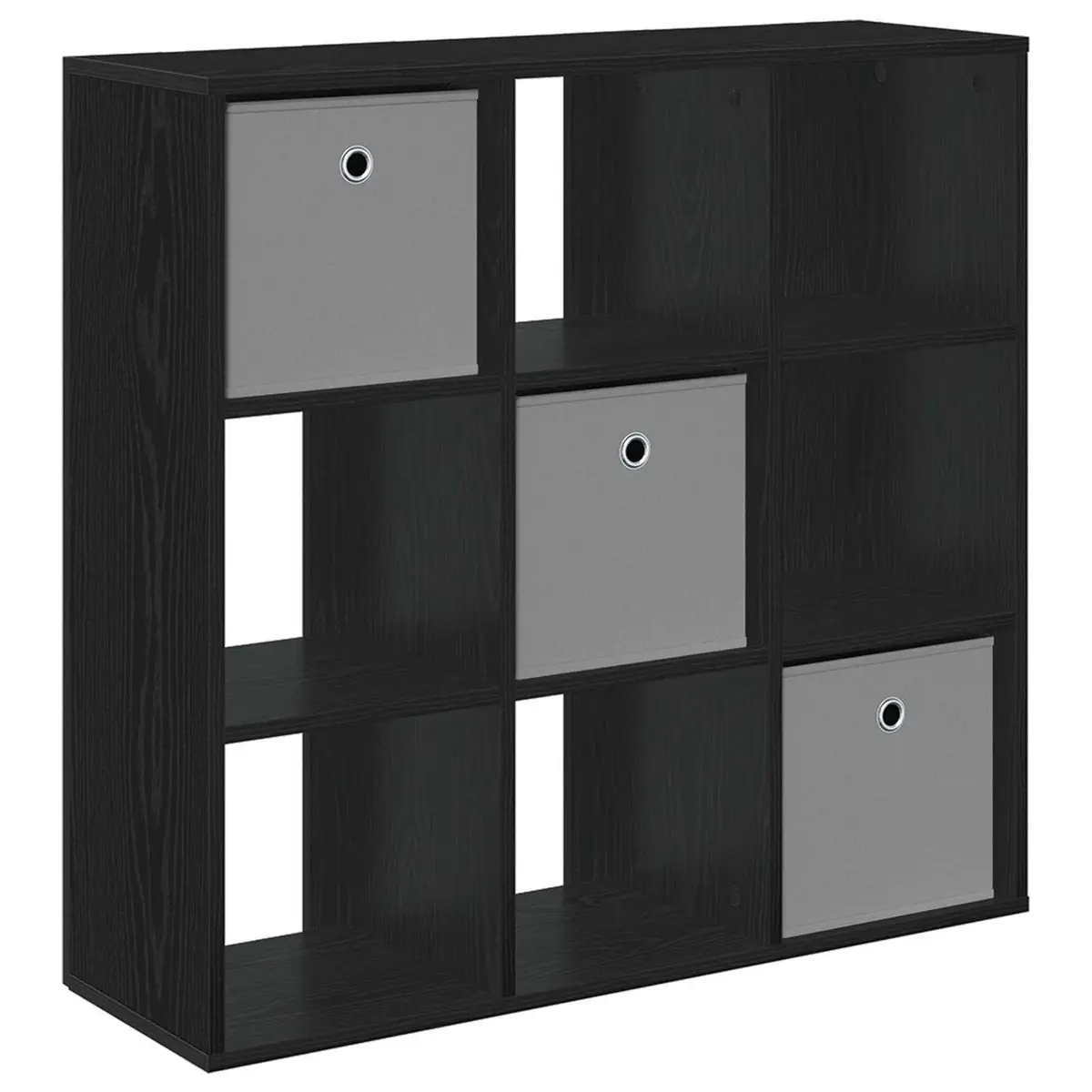 Sideboard 88.5 x 29 Black Oak Engineered Wood Storage Cabinet