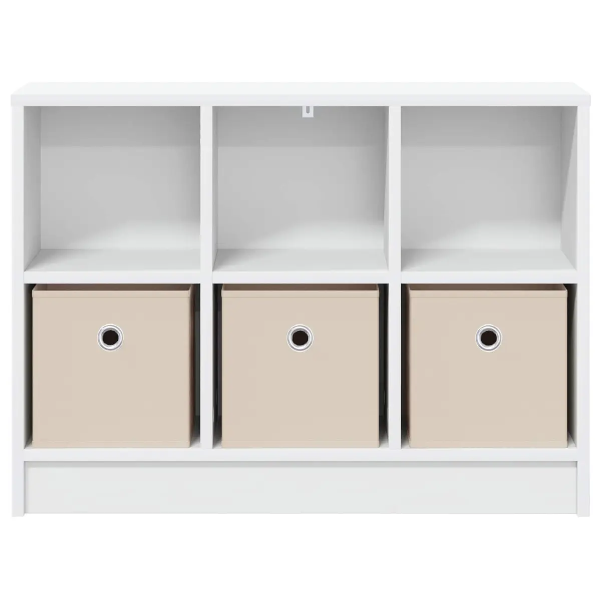 White Sideboard Storage Cabinet Modern Freestanding Engineered Wood Living Room
