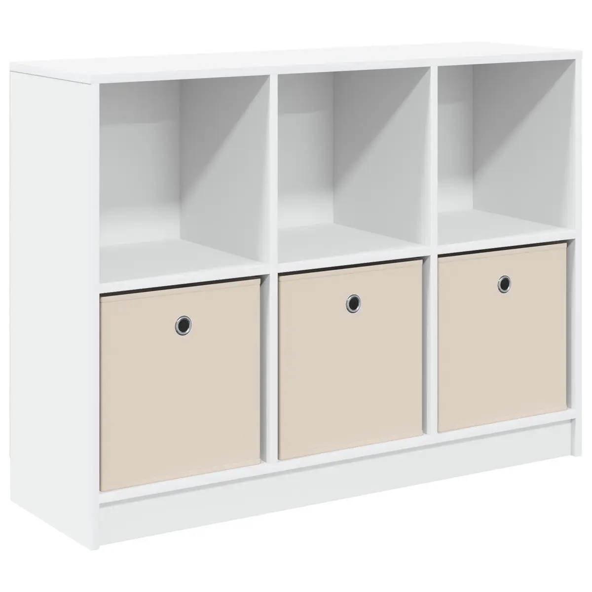 White Sideboard 102 x 32 x 73.5 cm Modern Storage Cabinet for Living Room Hallway Buffet