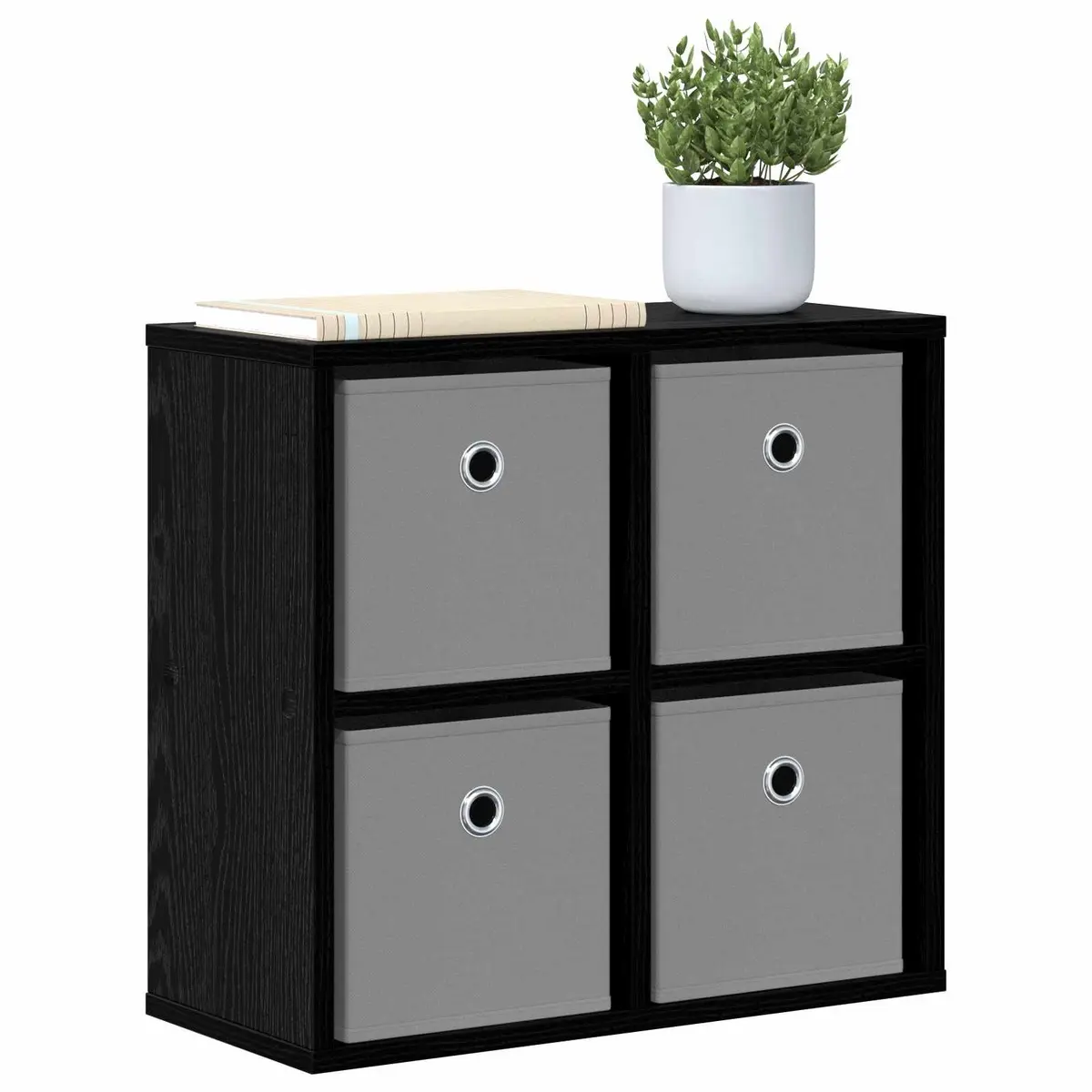 Sideboard 49.5 x 22 Black Oak Storage Cabinet with Drawer for Living Room