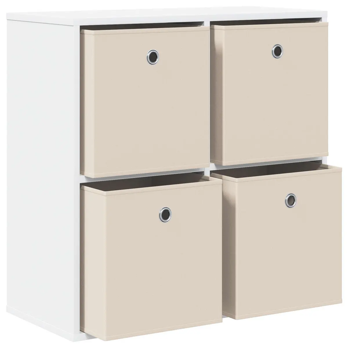 White Sideboard 68.5cm Modern Storage Cabinet with Drawer