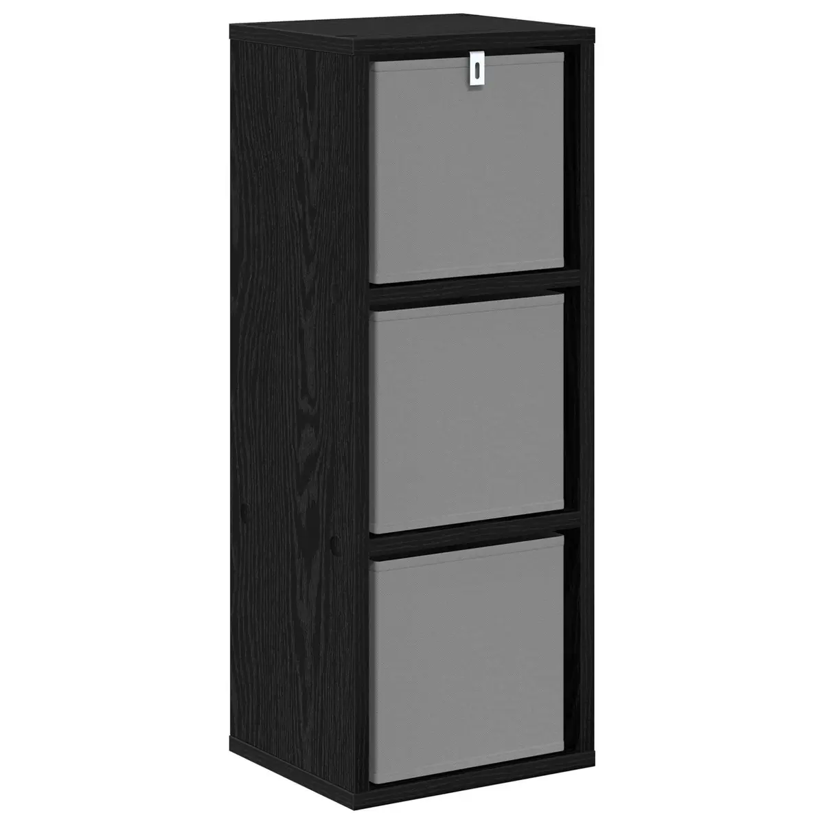 Sideboard Black Oak Modern Storage Cabinet with Drawer and Shelves