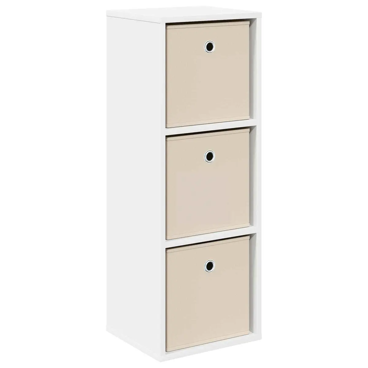 Sideboard White Modern Storage Cabinet with Drawer and Shelves