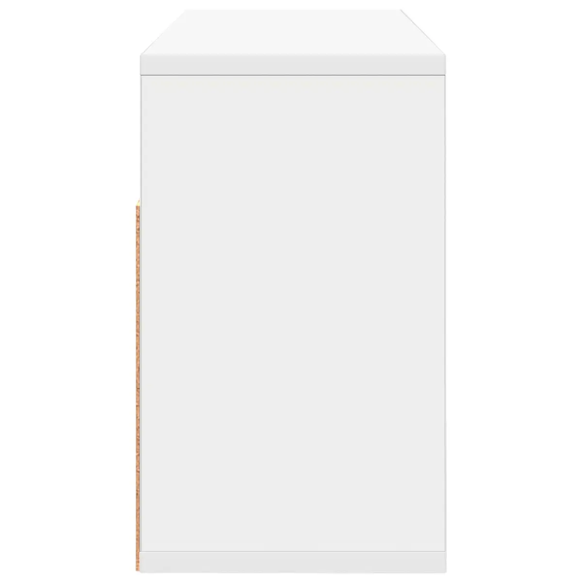 White Lowboard TV Unit with Drawer Modern Living Room Storage Furniture 72cm