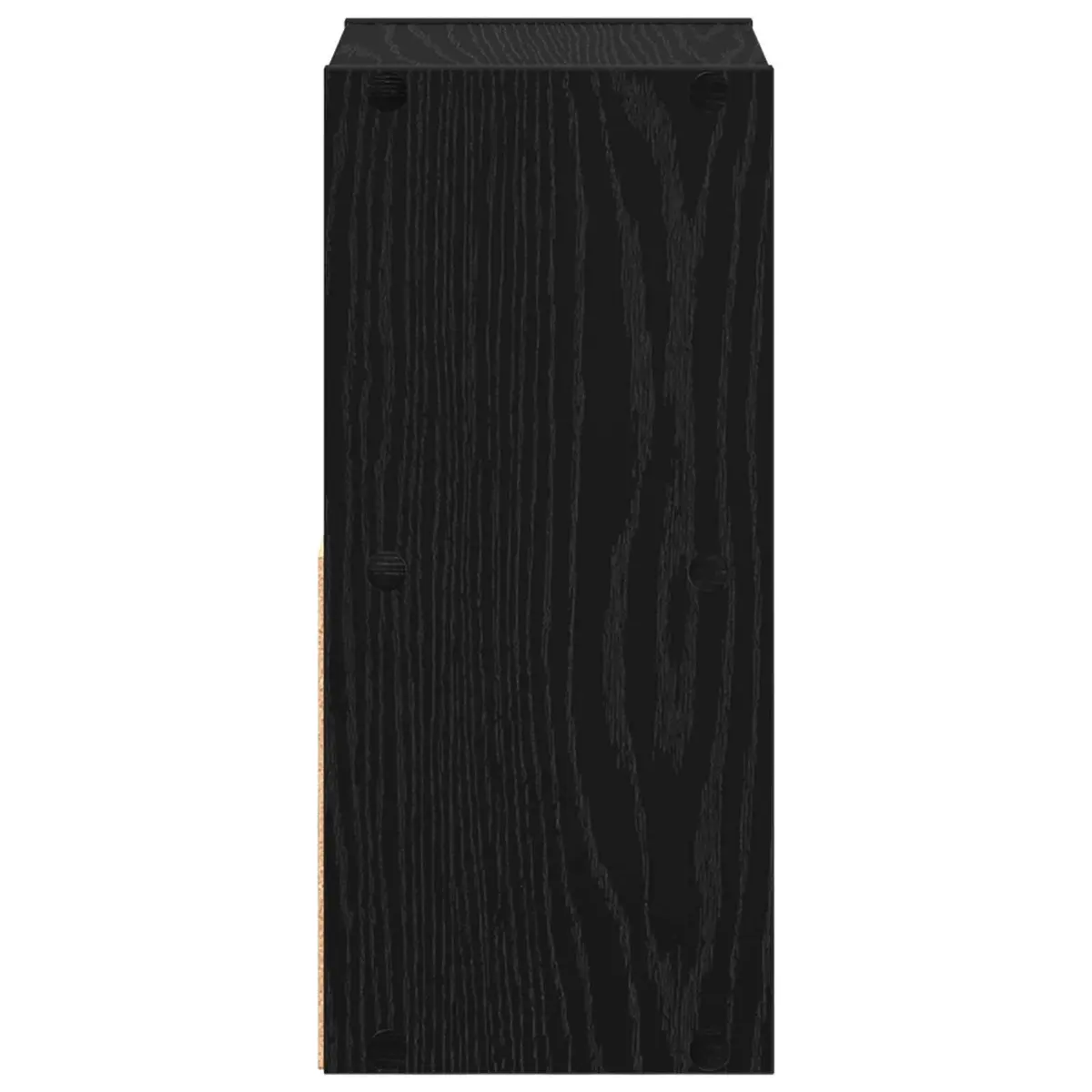 Bedside Table 25.5 x 22 Modern Black Nightstand with Drawer