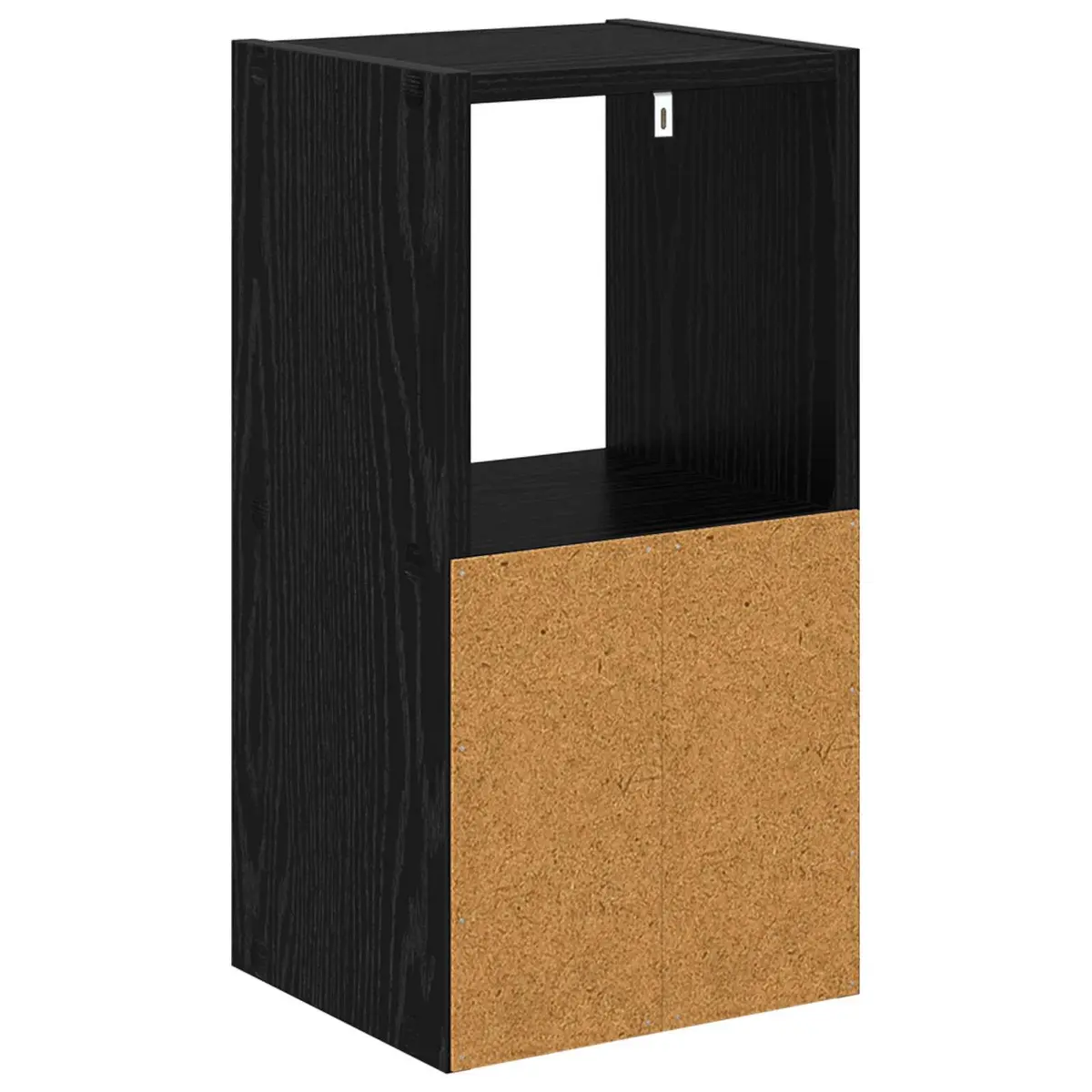 Bedside Table 25.5 x 22 Modern Black Nightstand with Drawer