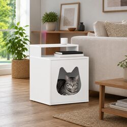 Stylish White Pet Hideaway for Enhanced Living Spaces