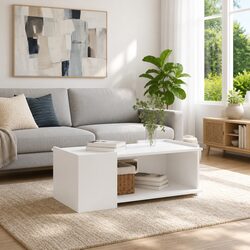 Elevate Your Living Space with a Modern White Coffee Table