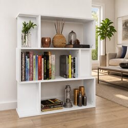 Enhance Your Space with a Stylish White Book Cabinet 80x24x96cm