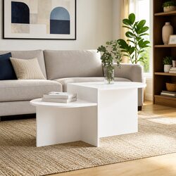 Enhance Your Living Space with a White Coffee Table 100 x 50 x 40 cm