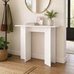Console Table White 100x30x75cm Modern Hallway Entryway Living Room Accent