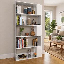 Transform Your Space with This Functional 5-Shelf Bookcase