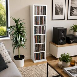 Organise Your Space with a 21x20x88 cm White CD Cabinet