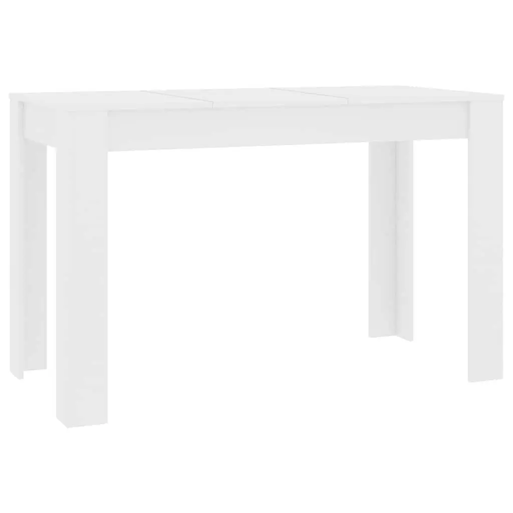 Dining Table 120x60x76 cm White Engineered Wood Construction