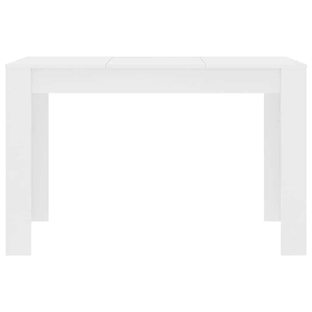 Dining Table 120x60x76 cm White Engineered Wood Construction