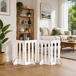 Versatile Folding Pet Fence with 4 Panels for Indoors