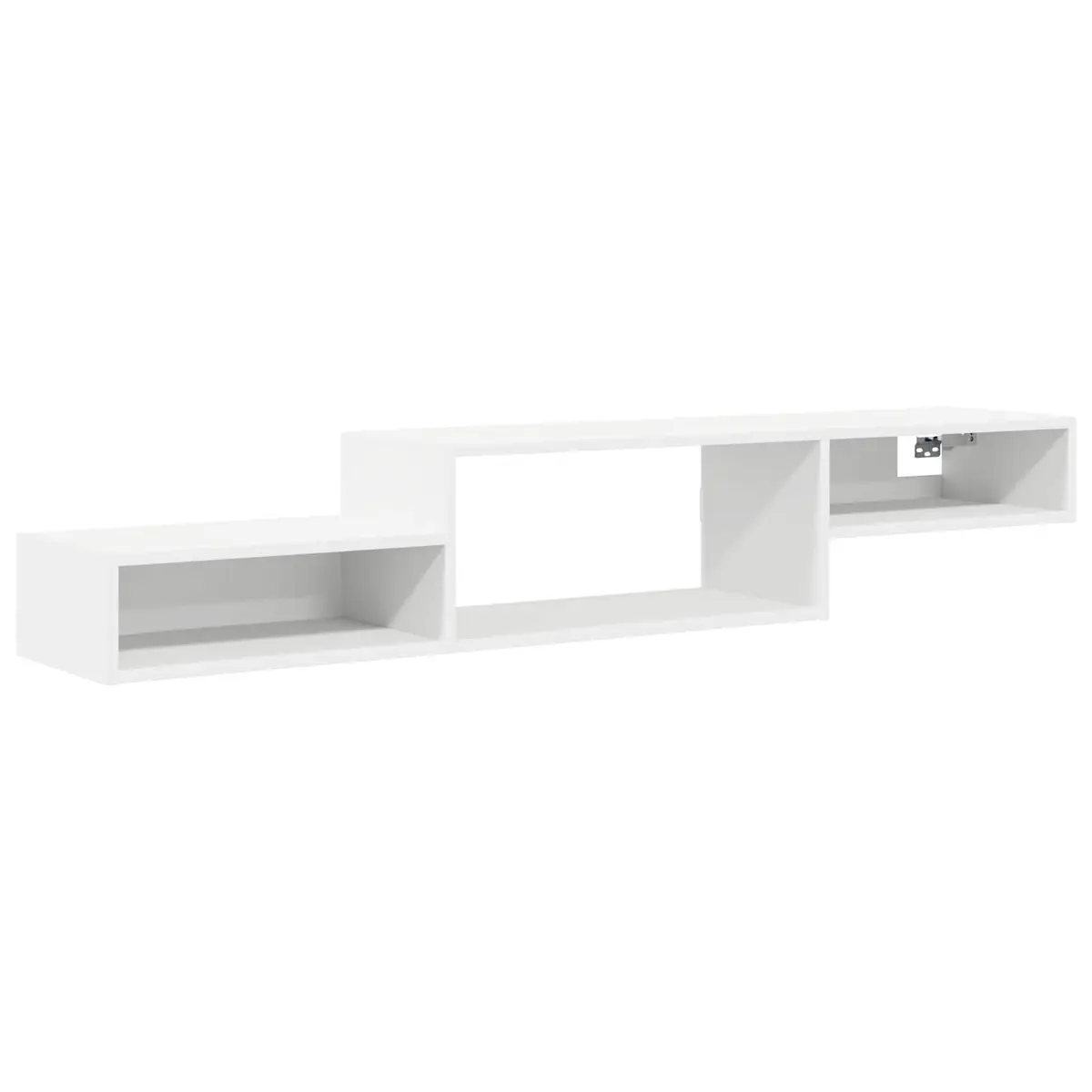 Wall-Mounted TV Cabinet 150cm Modern Storage Shelving Unit White