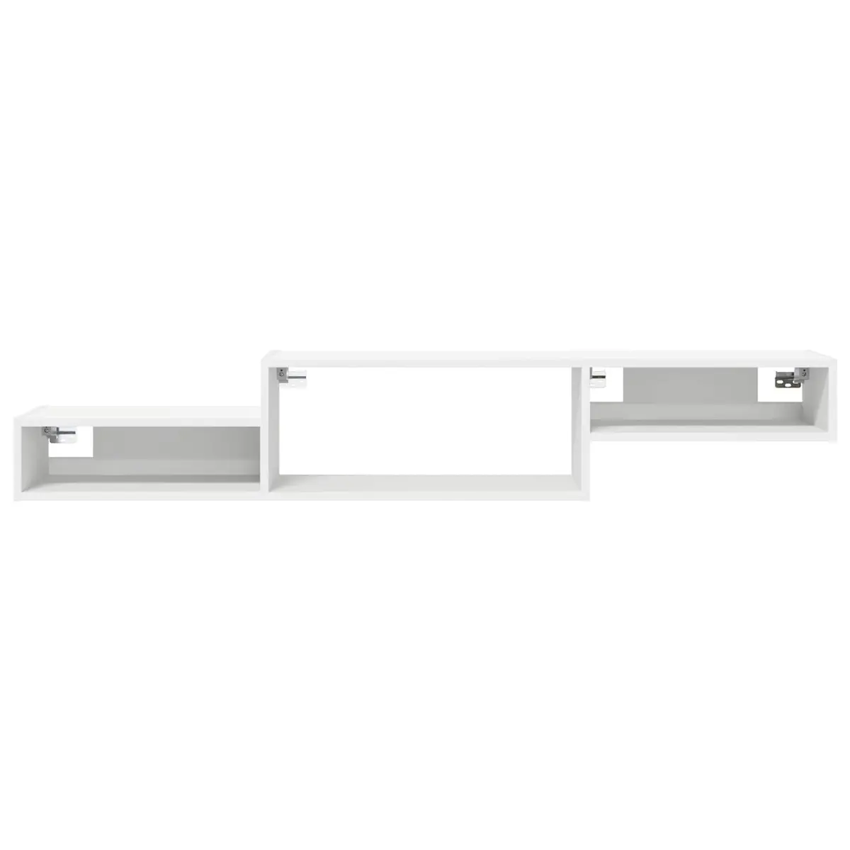 Wall-Mounted TV Cabinet 150cm Modern Storage Shelving Unit White