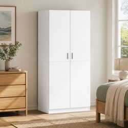 Elevate Your Space with a Versatile White Wardrobe - 80x52x180 cm