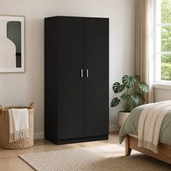 Maximize Your Space with a Stylish Black Wardrobe 80x52x180 cm