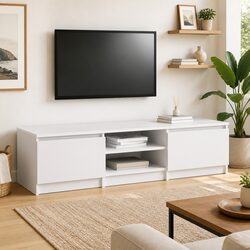 Enhance Your Living Space with this White TV Cabinet