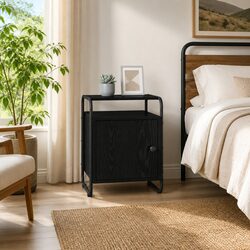Elevate Your Bedroom with a Modern Black Bedside Cabinet