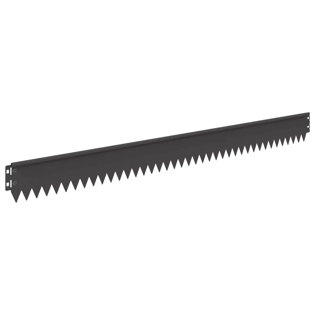 Steel Lawn Edging 10 Piece Bent Top Black 103x10cm Durable Border Edge for Garden and Yard
