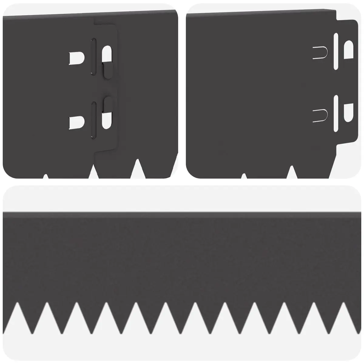 Garden Lawn Edging Steel 103x10cm Flexible Landscape Border Black
