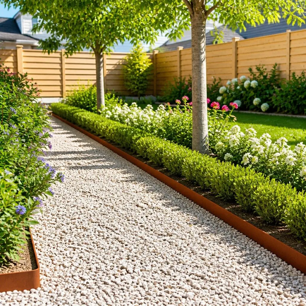 Garden Lawn Edging 10 pcs Bent Top Steel Border Edge 103x10cm Rusty Brown