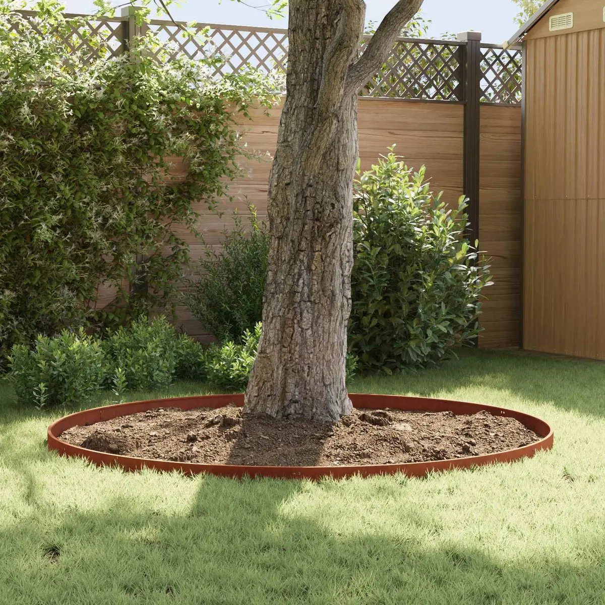 Garden Lawn Edging 10 pcs Bent Top Steel Border Edge 103x10cm Rusty Brown