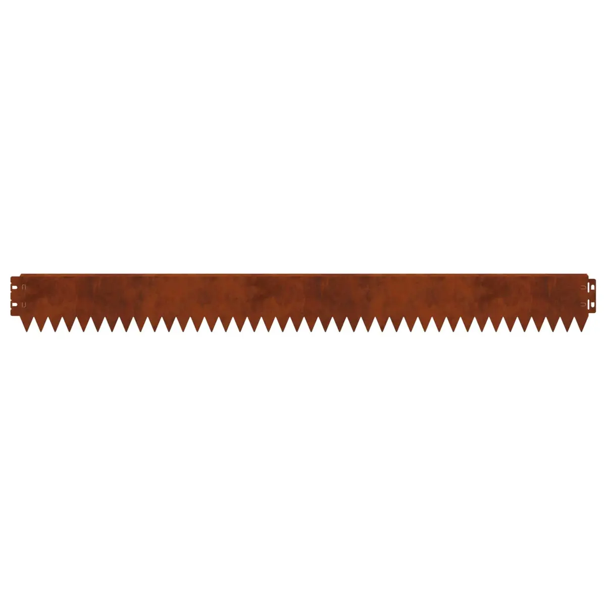 Garden Lawn Edging 10 pcs Bent Top Steel Border Edge 103x10cm Rusty Brown