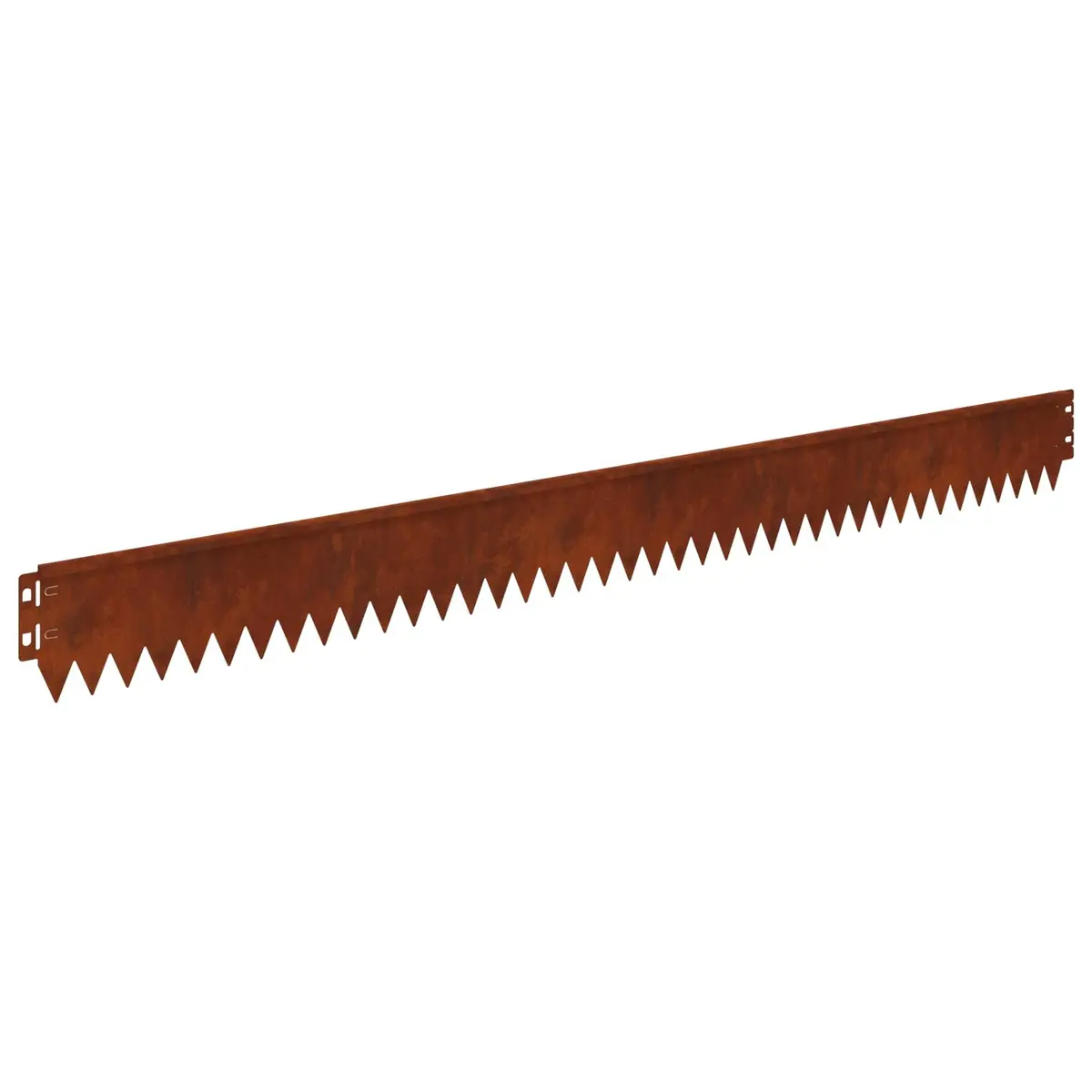 Garden Lawn Edging 10 pcs Bent Top Steel Border Edge 103x10cm Rusty Brown