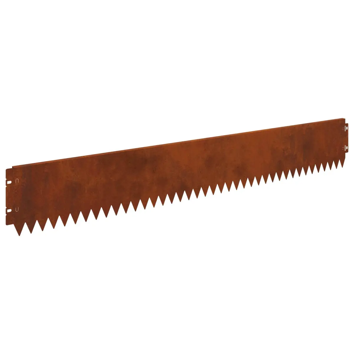 Steel Lawn Edge 103x15cm Bent Top 20 Piece Rusty Brown Garden Border Edging