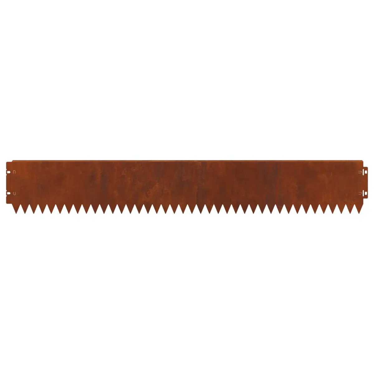 Steel Lawn Edge 103x15cm Bent Top 20 Piece Rusty Brown Garden Border Edging