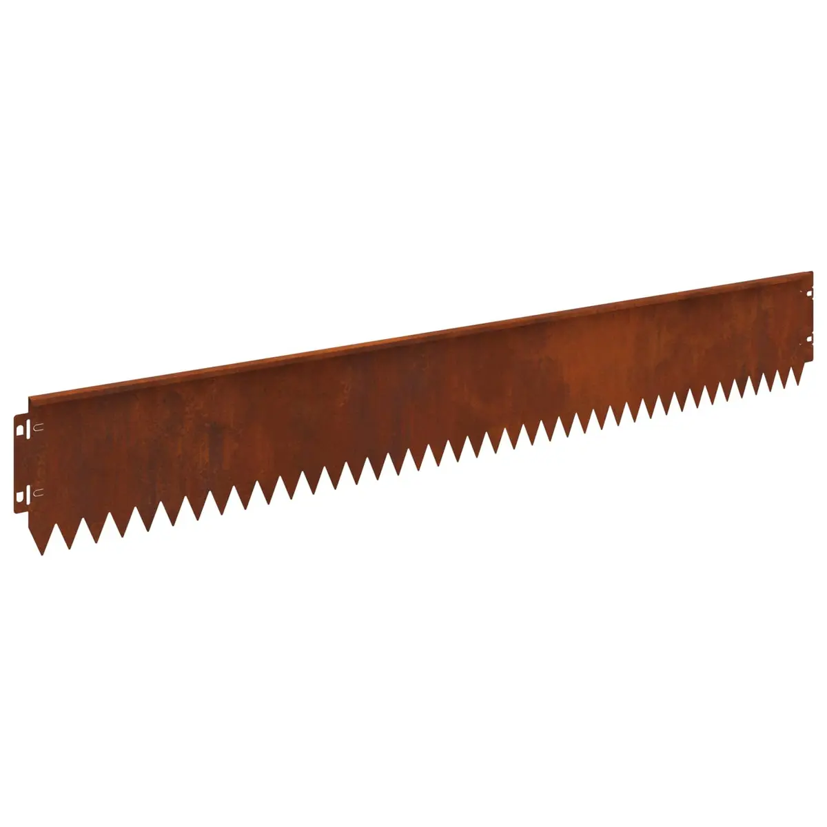 Steel Lawn Edge 103x15cm Bent Top 20 Piece Rusty Brown Garden Border Edging