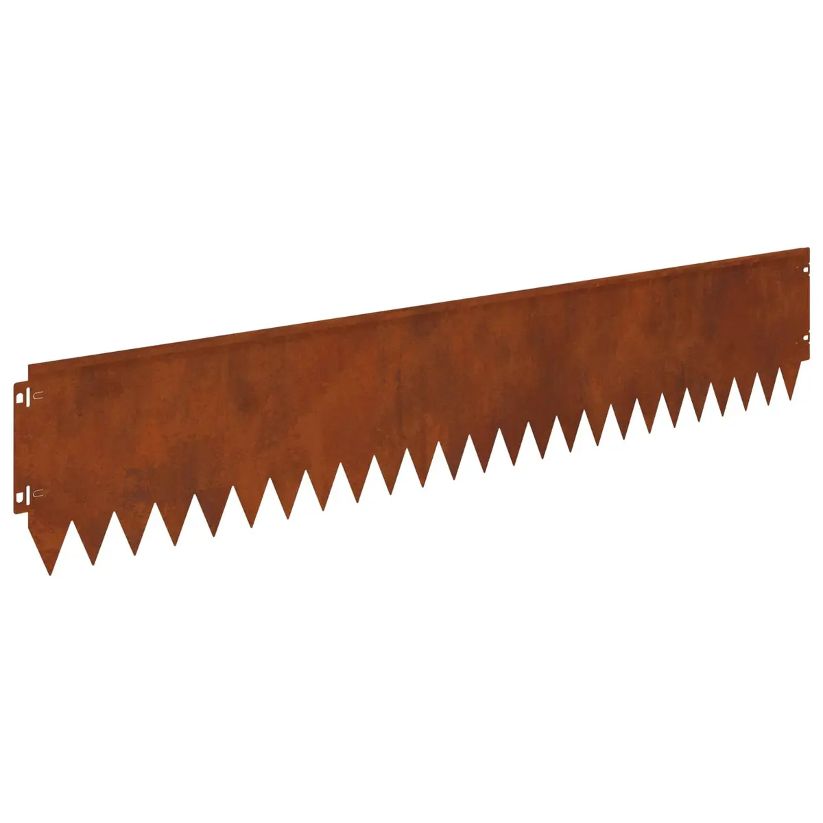 Garden Lawn Edging 10 Piece Bent Top Steel Border Edge Rusty 103x20cm