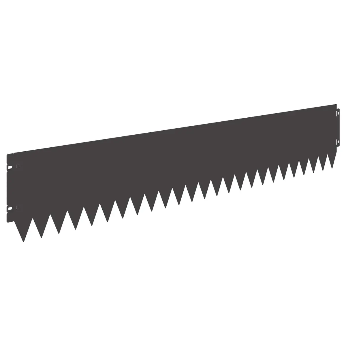 Garden Lawn Edging 103x20cm Steel Border Fold Top Landscape Edge Black 10 Piece