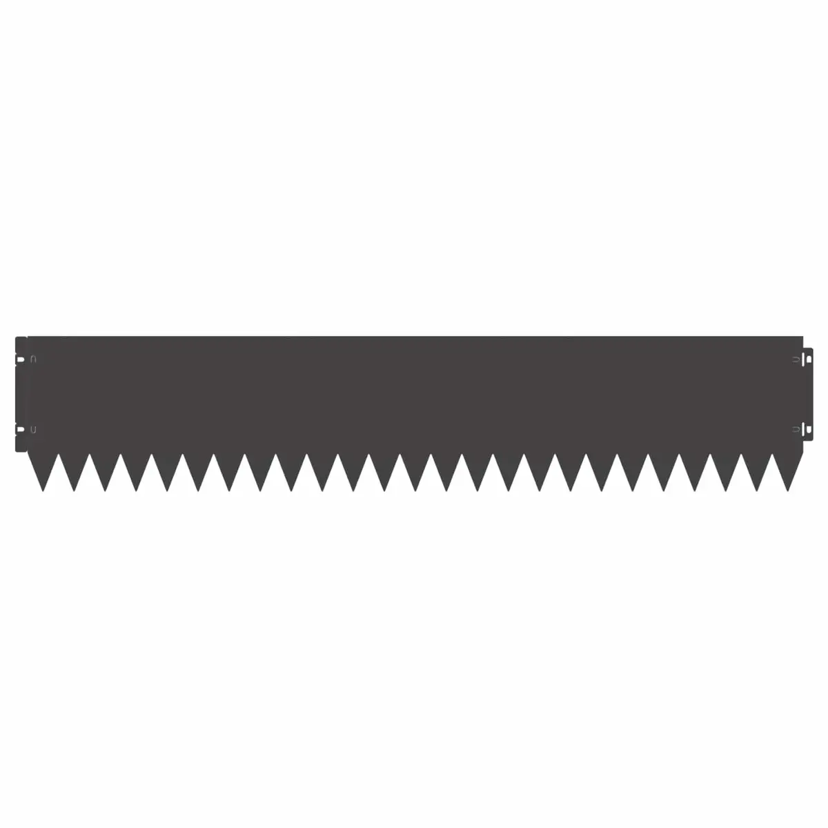 Garden Lawn Edging 103x20cm Steel Border Fold Top Landscape Edge Black 10 Piece