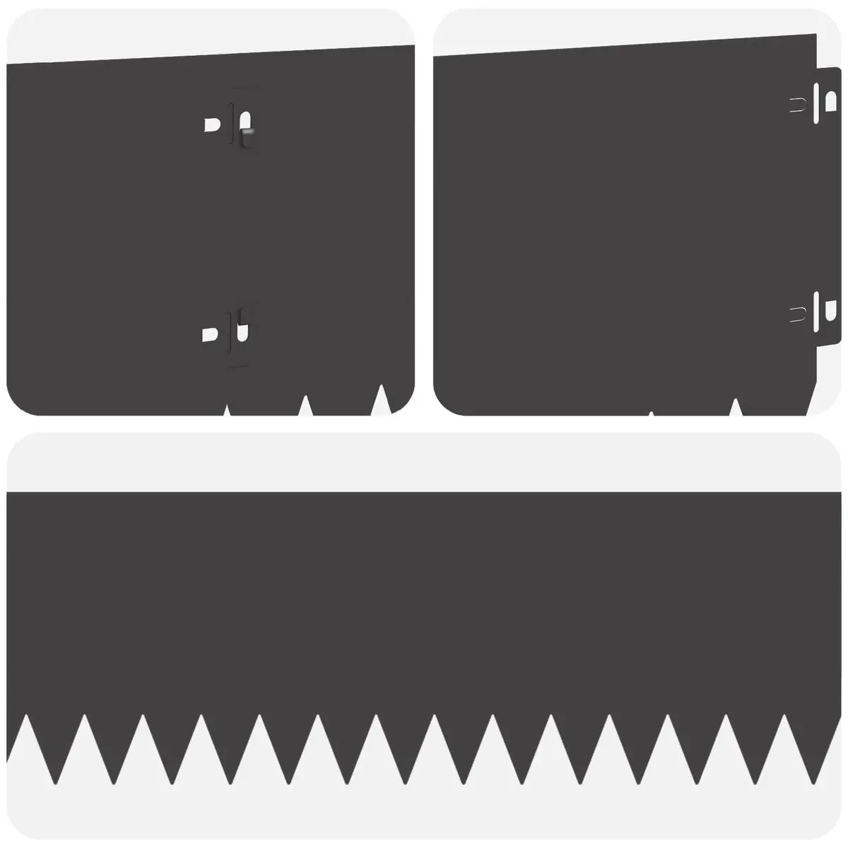 Garden Lawn Edging 103x20cm Steel Border Fold Top Landscape Edge Black 10 Piece