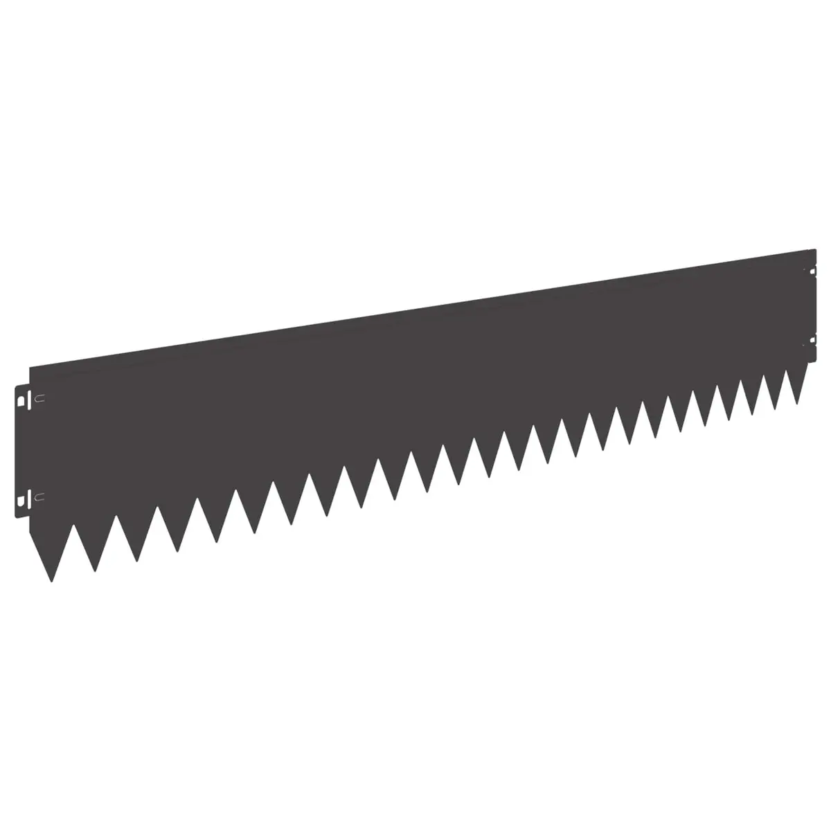 Garden Lawn Edging 20pcs 103x20cm Steel Border Fold Top Landscape Edge Black