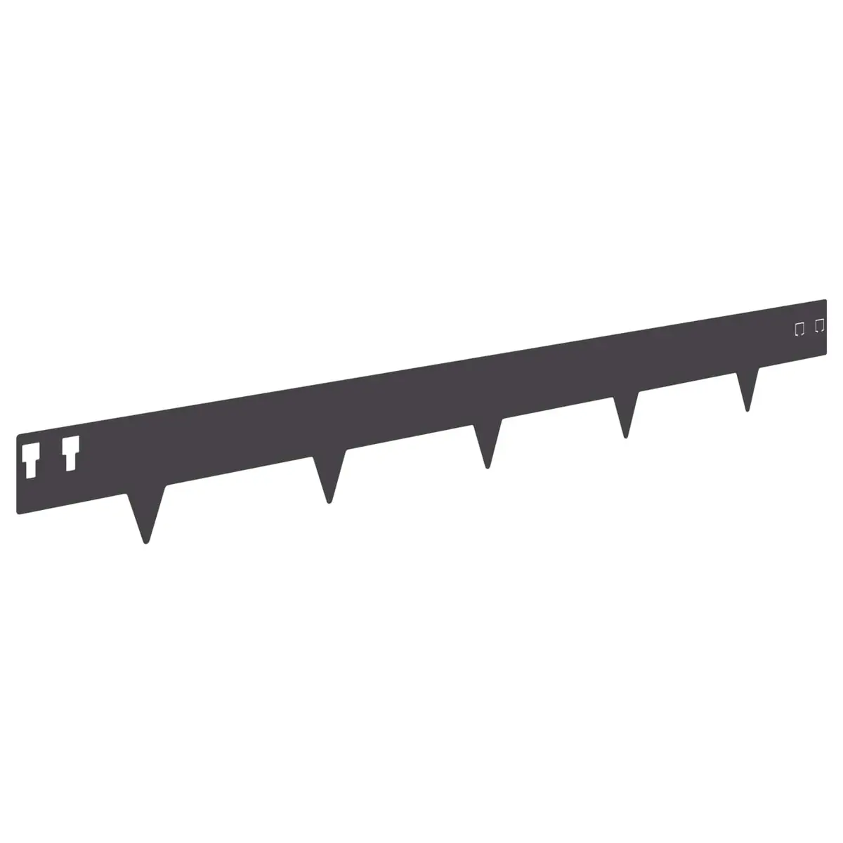 Garden Lawn Edging 100x12cm Steel Border Edge Sharp Points Black 10 Piece