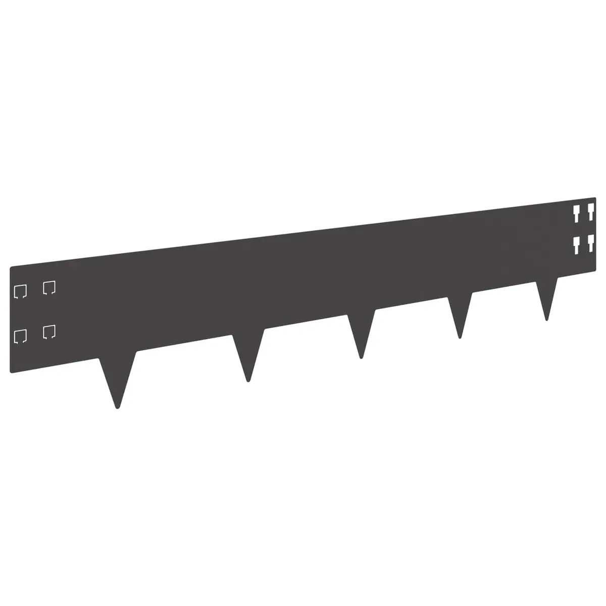 Steel Garden Lawn Edging 20 Pieces Flexible Black Landscape Border