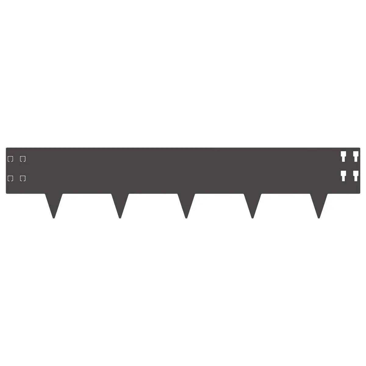 Steel Garden Lawn Edging 20 Pieces Flexible Black Landscape Border
