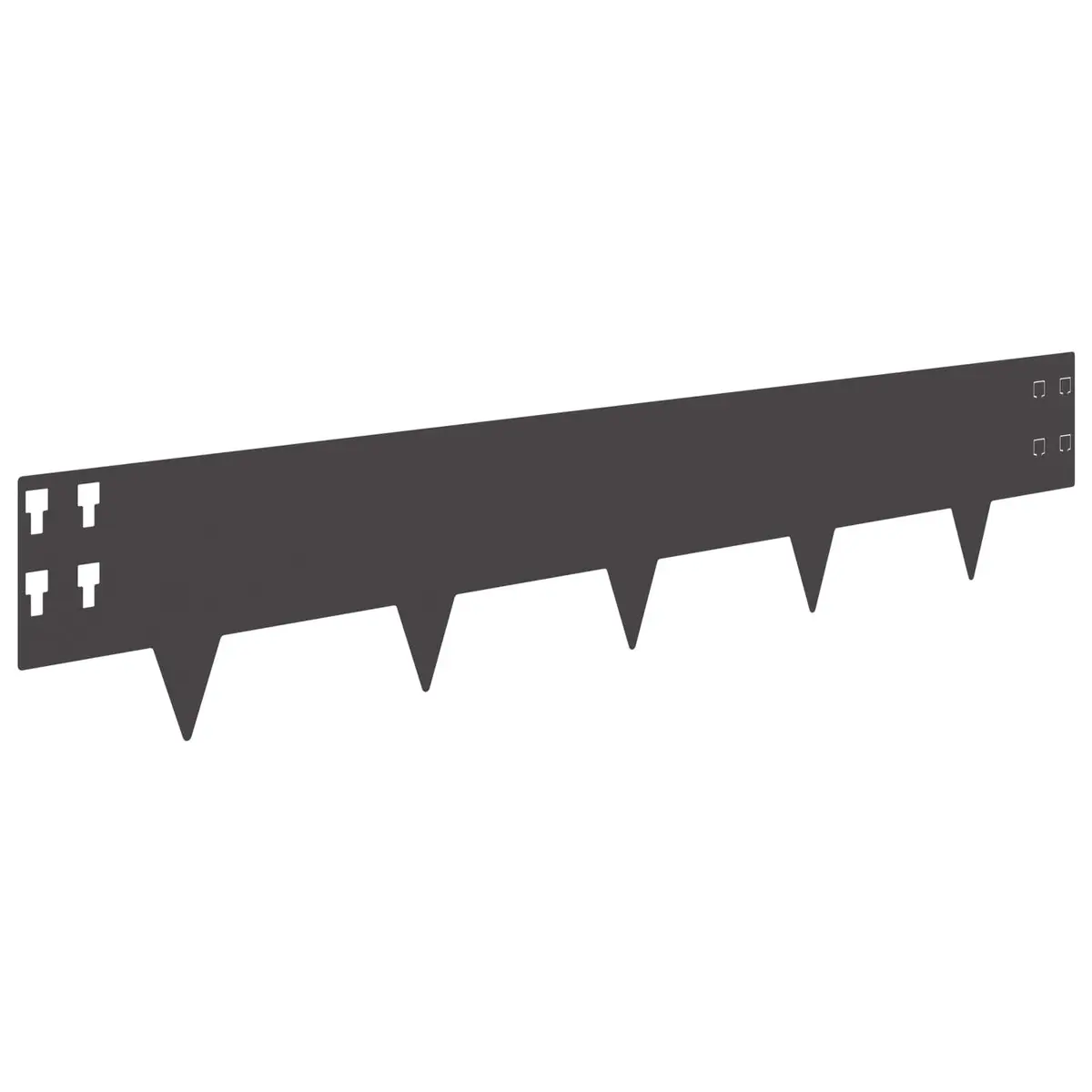 Steel Garden Lawn Edging 20 Pieces Flexible Black Landscape Border