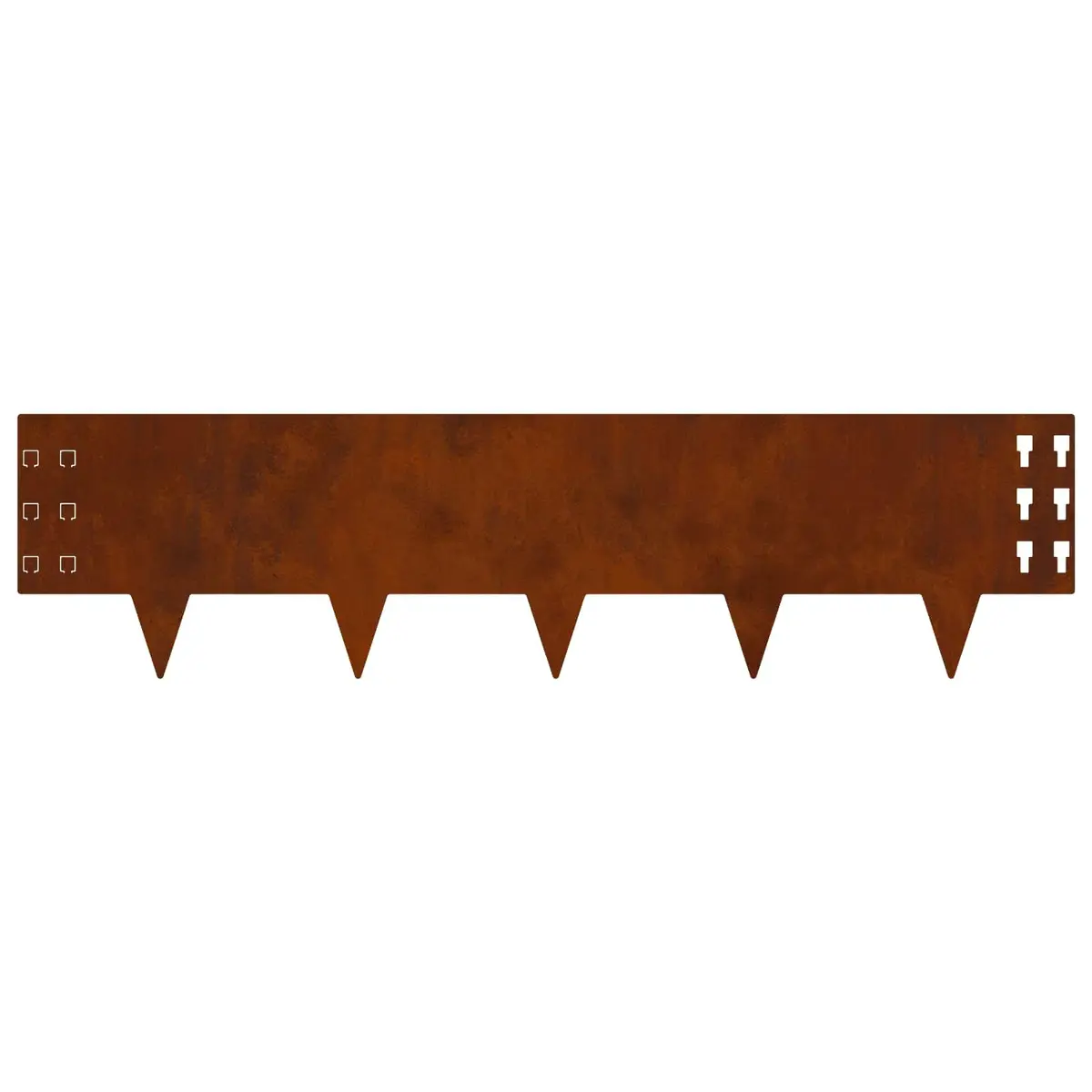 Garden Lawn Edging 10 Piece Steel Borders Flexible Rusty Brown