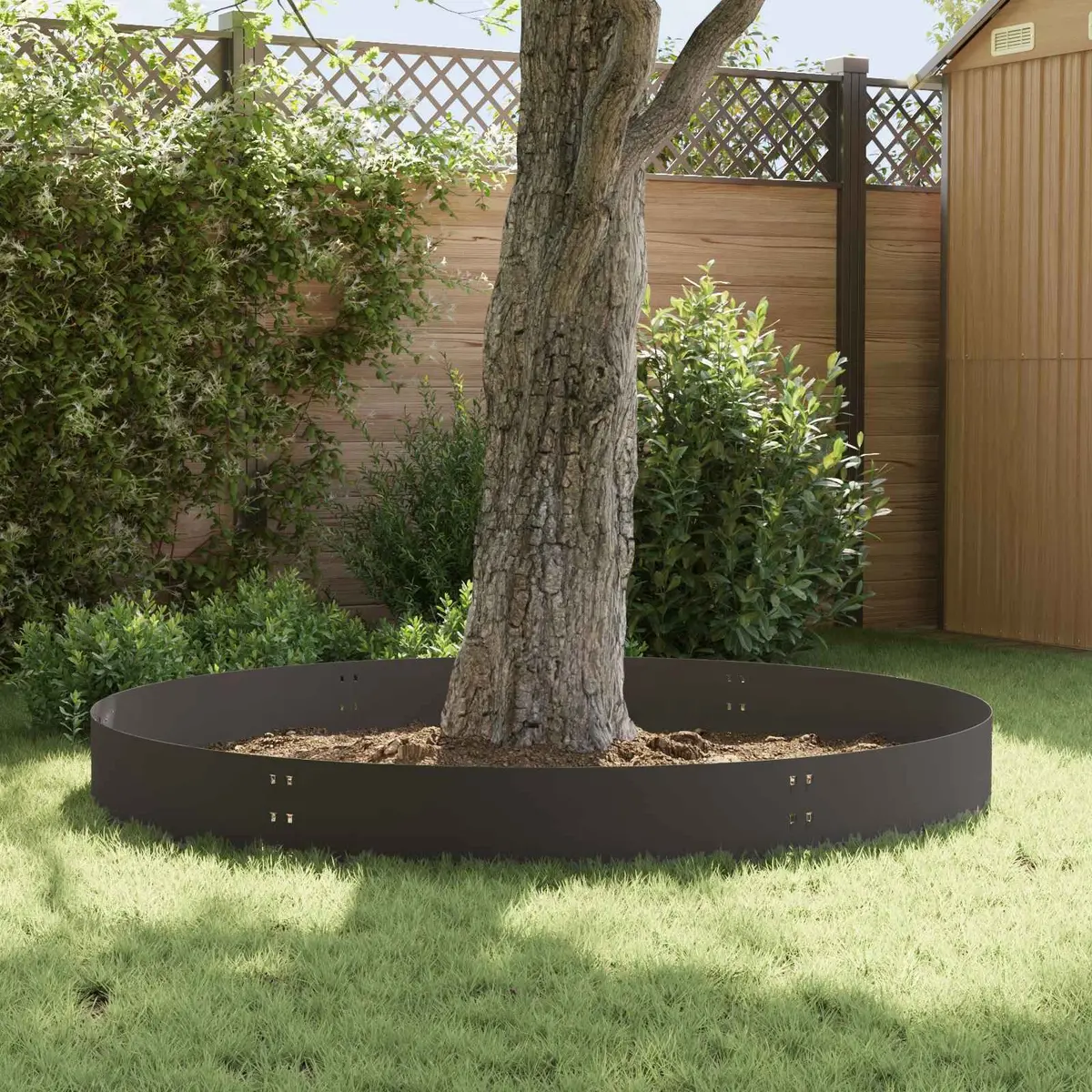 Steel Garden Lawn Edging Border 100x30cm Flexible Weather Resistant for Outdoor Landscaping 20 Pieces